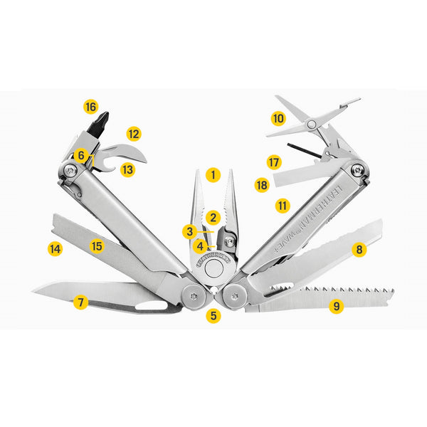 LEATHERMAN WAVE PLUS UTENSILE MULTIFUNZIONE IN ACCIAIO INOSSIDABILE