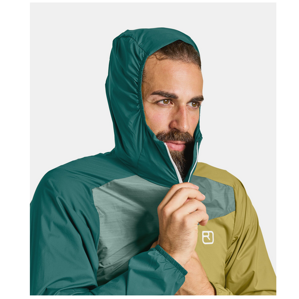 ORTOVOX WINDBREAKER JACKET UOMO ANTIVENTO E ULTRALEGGERA - COLORE ARCTIC GREY