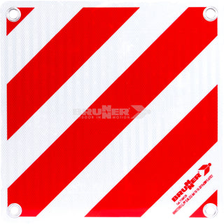 BRUNNER ZEBRA ALU CARTELLO CARICHI SPORGENTI IN ALLUMINIO 50x50cm