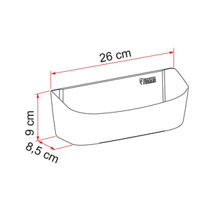 FIAMMA POCKET PLUS M Tasca multiuso in plastica resistente 26x8,5x9 cm