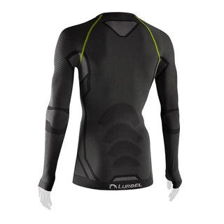 LURBEL CRISTALLO MAGLIA INTIMA TECNICA MANICHE LUNGHE TRASPIRANTE E AD ASCIUGATURA RAPIDA - DARK GREY / PISTACHIO