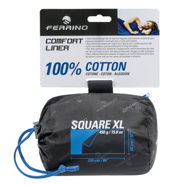 FERRINO COMFORT LINER SQ XL AZZURRO SACCOLENZUOLO IN COTONE