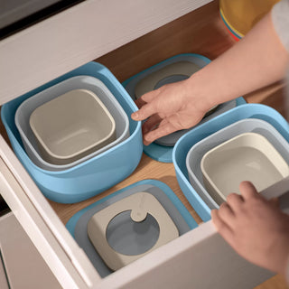 GUZZINI STORE&MORE - SET 3 CONTENITORI ALTI ERMETICI PER FRIGO/FREEZER/FORNO A MICROONDE