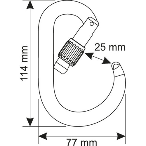 CAMP CORE LOCK MOSCHETTONE HMS CON CHIUSURA A GHIERA
