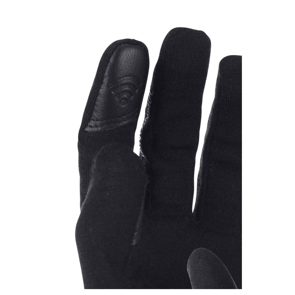 ORTOVOX 185 ROCK'N'WOOL GLOVE LINER M SOTTOGUANTI IN LANA MERINO CON UNO STRATO ISOLANTE AGGIUNTIVO - BLACK RAVEN
