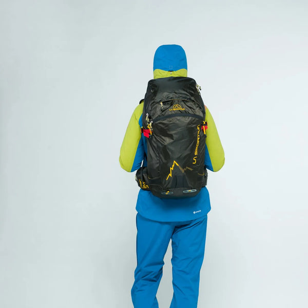 LA SPORTIVA MOONLITE BACKPACK BLACK/YELLOW - ZAINO DA SCIALPINISMO 30 LITRI