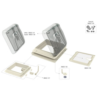 FIAMMA VENT 28 F OBLÒ SENZA VENTILATORE 28X28 - COLORE: CRYSTAL
