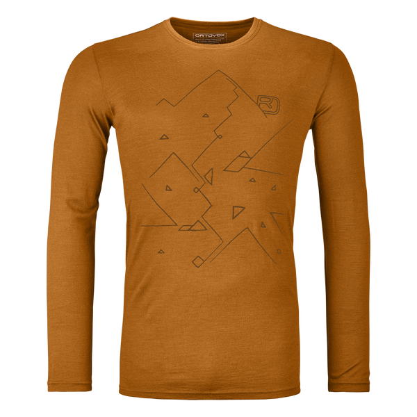 ORTOVOX 185 MERINO TANGRAM LS M MAGLIA MANICHE LUNGHE UOMO COMODA E VERSATILE IN LANA MERINO SLY FOX - NUOVI ARRIVI