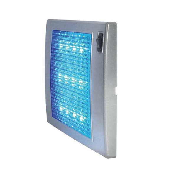 CARBEST Lampada a LED 12V, SlimLite, color argento, rettangolare 185x110x12mm