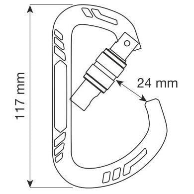CAMP GUIDE XL LOCK MOSCHETTONE A GHIERA ROBUSTO E RESISTENTE