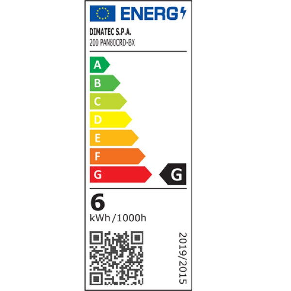 DIMATEC Plafoniera a LED 12V/6,2W cromo ø 217mm, H 11mm.
