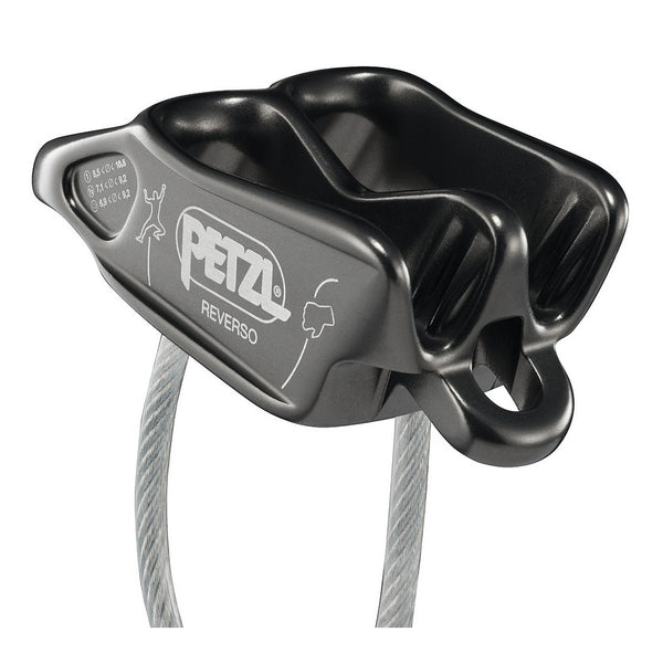 PETZL BELAY DEVICE REVERSO GREY ASSICURATORE DISCENSORE - DISPONIBILE IN 3 COLORI