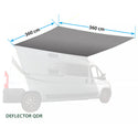 BRUNNER DEFLECTOR QDR 360X360 OMBREGGIANTE TENDALINO PARASOLE