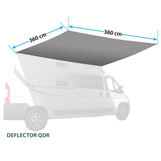 BRUNNER DEFLECTOR QDR 360X360 OMBREGGIANTE TENDALINO PARASOLE
