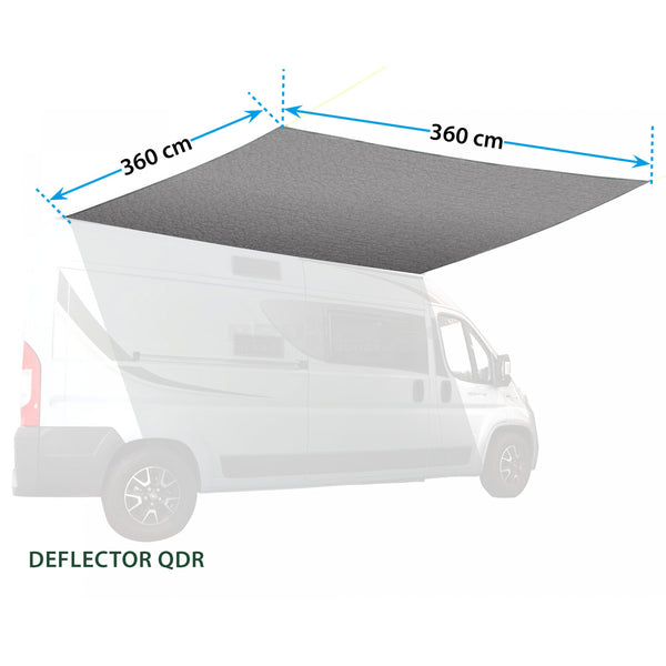BRUNNER DEFLECTOR QDR 360X360 OMBREGGIANTE TENDALINO PARASOLE