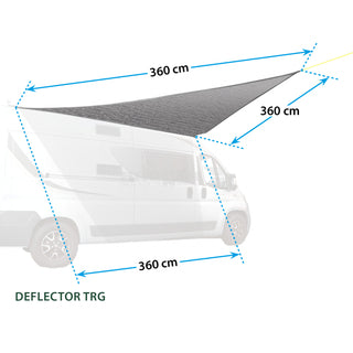 BRUNNER DEFLECTOR 360X360X360 TENDALINO PARASOLE OMBREGGAINTE TRIANGOLARE - IN PROMOZIONE!
