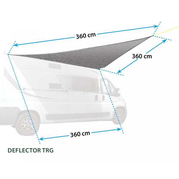 BRUNNER DEFLECTOR 360X360X360 TENDALINO PARASOLE OMBREGGAINTE TRIANGOLARE - IN PROMOZIONE!