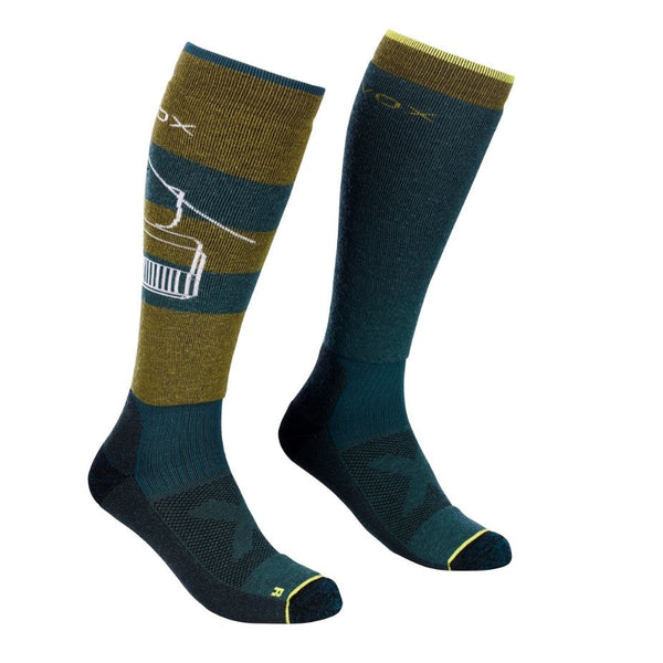 ORTOVOX FREE RIDE LONG SOCKS CALDI CALZETTONI IN LANA MERINO TRASPIRANTI E RINFORZATI - DISPONIBILI IN VARI COLORI STAGIONE 22/23