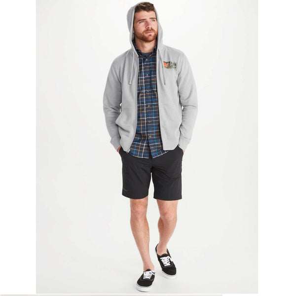 MARMOT FULL ZIP HOODY Felpa uomo con cappuccio colore Grigio