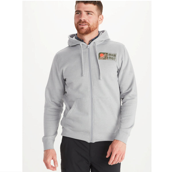 MARMOT FULL ZIP HOODY Felpa uomo con cappuccio colore Grigio