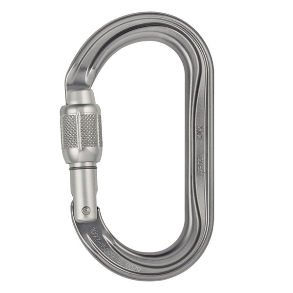 PETZL OK SCREW-LOCK Moschettone ovale per l'utilizzo con carrucole e bloccanti
