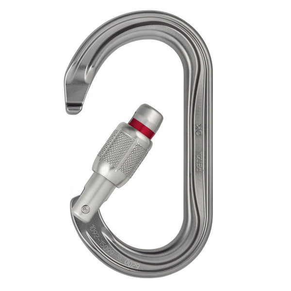 PETZL OK SCREW-LOCK Moschettone ovale per l'utilizzo con carrucole e bloccanti