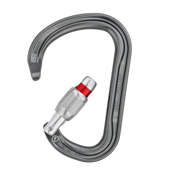 PETZL WILLIAM SCREW-LOCK CARABINER Moschettone