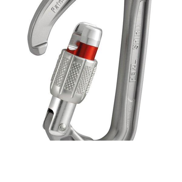 PETZL SPIRIT SCREW-LOCK Moschettone con ghiera di bloccaggio a vite, compatto e ultraleggero