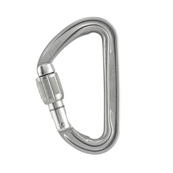PETZL SPIRIT SCREW-LOCK Moschettone con ghiera di bloccaggio a vite, compatto e ultraleggero