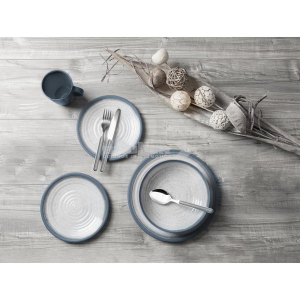 BRUNNER MIDDAY TUSCANY SET 12 PEZZI STOVIGLIE IN RESISTENTE MELAMINA E FONDOI ANTISLIP