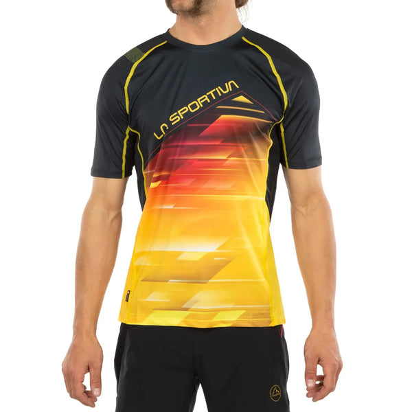 LA SPORTIVA WAVE T-SHIRT MAN Colore Black/Yellow