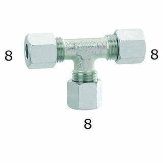 GOK RACCORDO GAS IN ACCIAIO A T DIAM.8MM