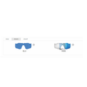 SALICE OCCHIALE DA SOLE 020 RWX CRISTALLO BLU/RW BLU DOPPIA LENTE CAT. 1-3
