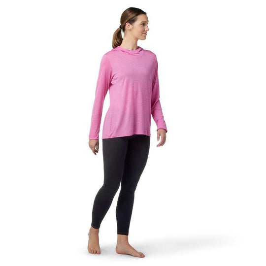 SMARTWOOL W MAGLIA LEGGERA IN LANA MERINO SPORT 120 HOODIE FIJI FLOWER HEATHER