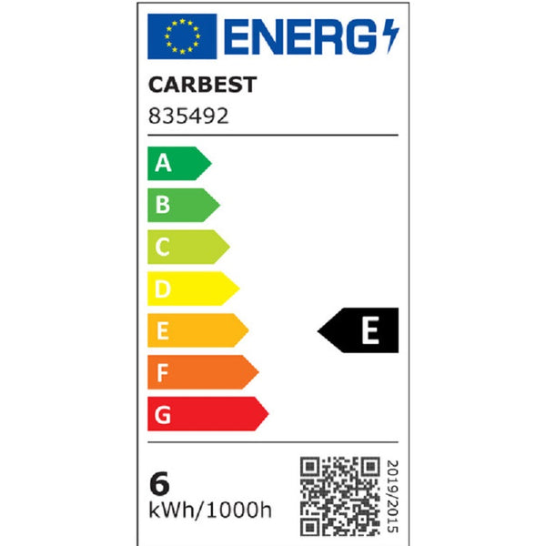 CARBEST Lampada a LED 12V, SlimLite, color argento, rettangolare 185x110x12mm