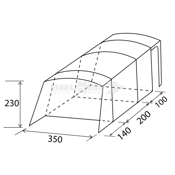 BRUNNER TENDA PER VAN PNEUMATICA ADVENTOURER GONFIABILE