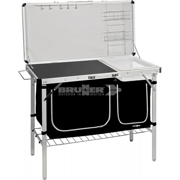 BRUNNER DRIVE IN BLACK MOBILETTO CUCINA IDEALE PER UTILIZZO OUTDOOR COMPATTO E ROBUSTO