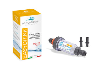 ACQUATRAVEL EASY DRINK Filtro a carboni attivi in fibra di cocco per eliminare dall’acqua potabile cloro, odori e sapori.