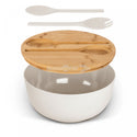 BRUNNER GREENKICK INSALATIERA IN BAMBOOE MELAMINA CON POSATE CON FONDO ANTISCIVOLO