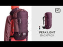 ORTOVOX PEAK 30S ZAINO ALPINISMO E TREKKING D'ALTA QUOTA SCHIENALE COMPATTO