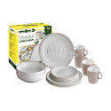 BRUNNER LUNCH BOX SAVANA SET PIATTI E TAZZE COMPOSTO DA 16 PEZZI IN RESISTENTE MELAMINA CON FONDO ANTISCIVOLO