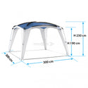 BRUNNER MEDUSA II 3x3 GAZEBO PER OUTDOOR CON MONTAGGIO SEMPLICE E VELOCE