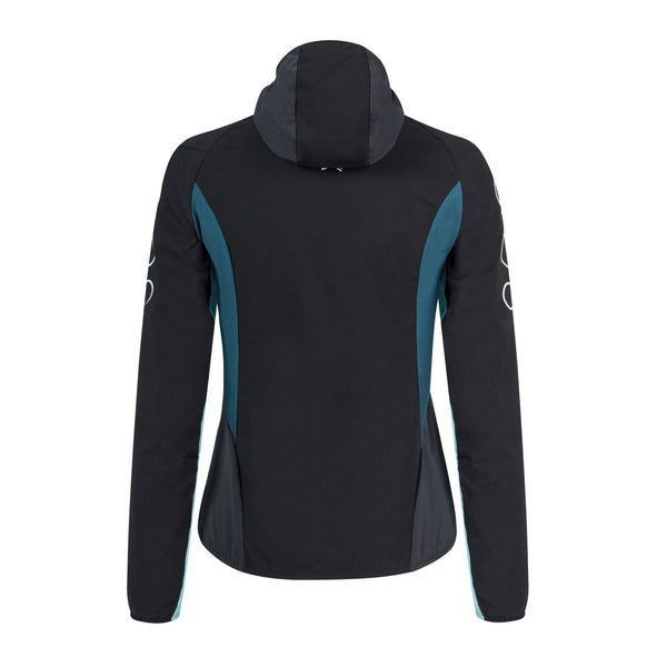 MONTURA FLASH SKY JACKET WOMAN GIACCA DONNA ANTIVENTO SOFTSHELL (NERO / BALTIC)