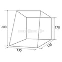 BRUNNER PILOTE TENDA PORTELLONE POSTERIORE PER VW Caddy 135x135x H170/200cm