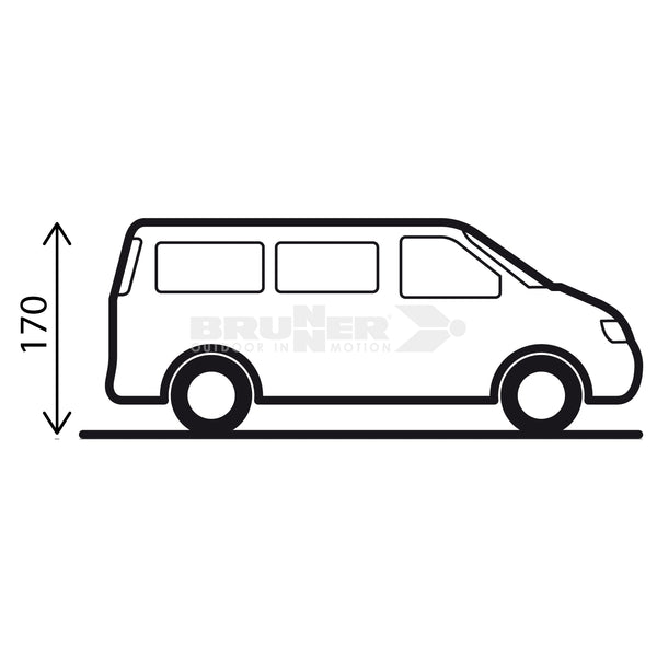 BRUNNER PILOTE TENDA PORTELLONE POSTERIORE PER VW Caddy 135x135x H170/200cm