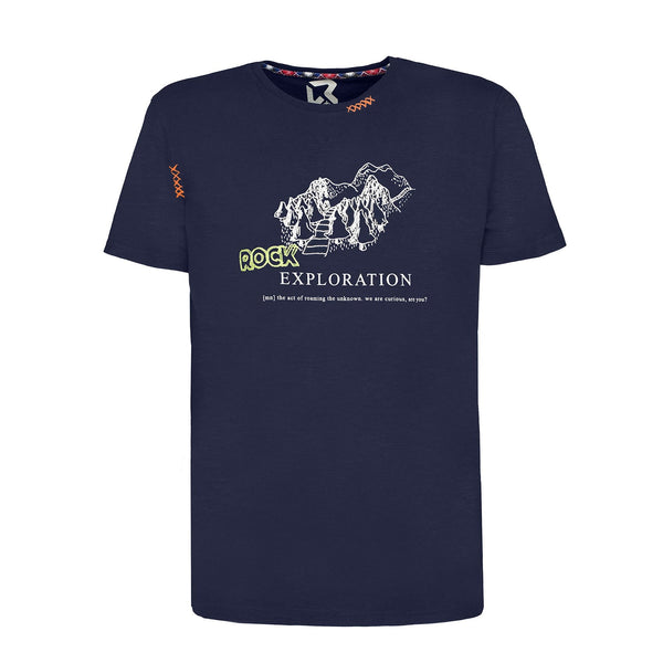 ROCK EXPERIENCE ELETTROSHOCK SS MAN T-SHIRT BLUE NIGHTS