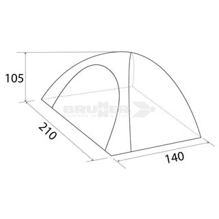 BRUNNER STRATO 2 AUTOMATIC TENDA A CUPOLA DA 2 PERSONE A RAPIDO MONTAGGIO