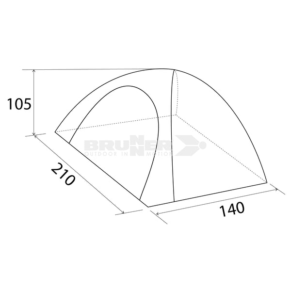 BRUNNER STRATO 2 AUTOMATIC TENDA A CUPOLA DA 2 PERSONE A RAPIDO MONTAGGIO