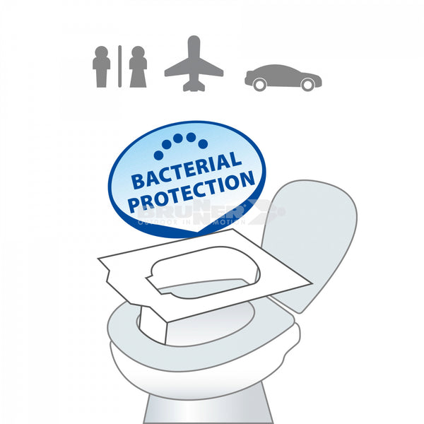 BRUNNER WC-MASK Coprisedile igienico per WC in carta dissolvente. Confezione da 20 pezzi.